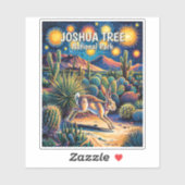Kleurrijke Woestijn Wilde Konijn Joshua Tree Sticker (Vel)