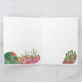 Kleurrijke woestijnlandschap Cactus Waterverf Kaar Kaart (Binnen)