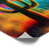 Kleurrijke woestijnzonsondergang poster (Hoek)