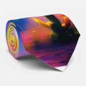Kleurrijke woestijnzonsondergang stropdas (Opgerold)
