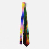 Kleurrijke woestijnzonsondergang stropdas (Achterkant)