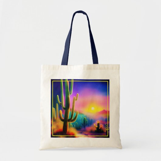 Kleurrijke woestijnzonsondergang tote bag (Voorkant)
