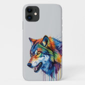 Kleurrijke wolf Case-Mate iPhone case (Achterkant)
