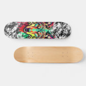 Kleurrijke Wolf Head - Wolf Skateboard Deck (Horizontaal)