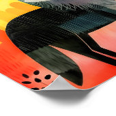 Kleurrijke Wolf Nursery Art Poster (Hoek)