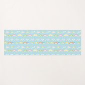 Kleurrijke wolk en regenboog naadloos yogamat (Voorkant (horizontaal))