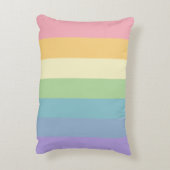 Kleurrijke wolk met 5 letters, regenbooggrondtonen accent kussen (Achterkant (Verticaal))