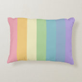 Kleurrijke wolk met 5 letters, regenbooggrondtonen accent kussen (Achterkant)