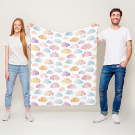 Kleurrijke wolken baby geschenk fleece deken