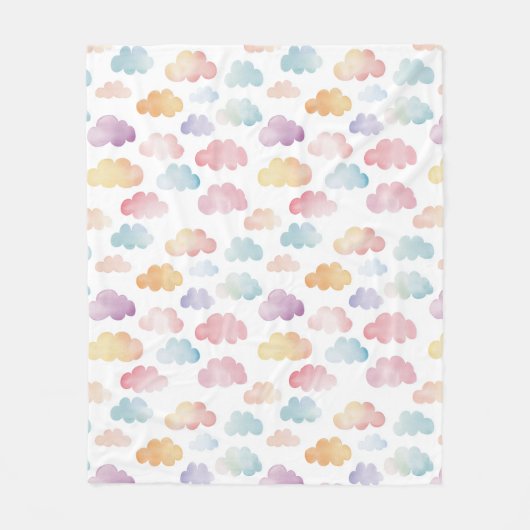 Kleurrijke wolken baby gift fleece deken (Voorkant)