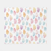 Kleurrijke wolken baby gift fleece deken (Voorkant (Horizontaal))
