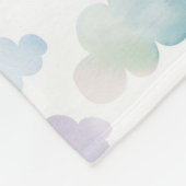 Kleurrijke wolken baby gift fleece deken (Hoek)