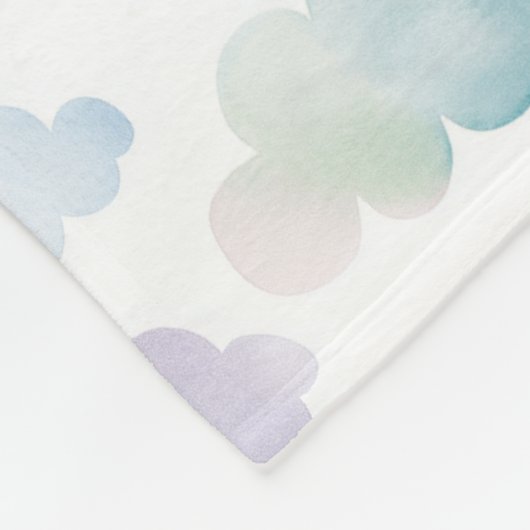 Kleurrijke wolken baby gift fleece deken (Hoek)