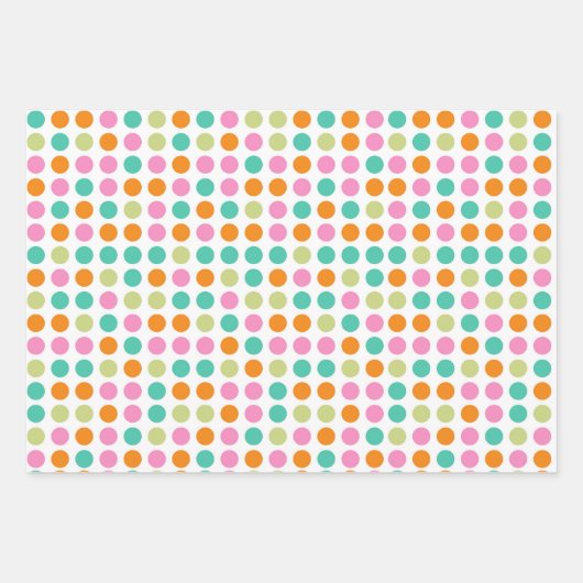 Kleurrijke wolken, confetti en meerkleurige drieho inpakpapier vel (Voorkant)