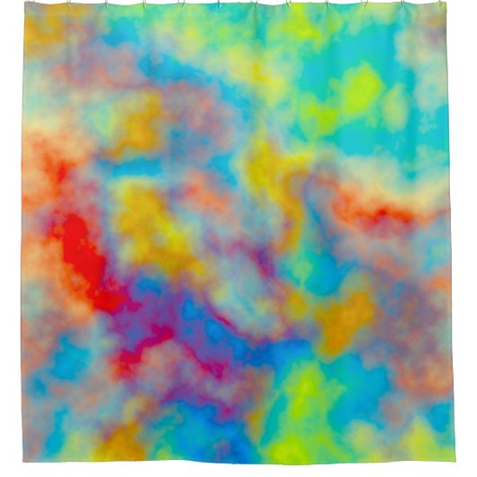 Kleurrijke wolken douchegordijn (Voorkant)