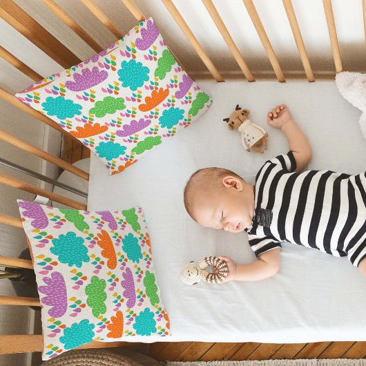 Kleurrijke Wolken en Regendruppels Kussen