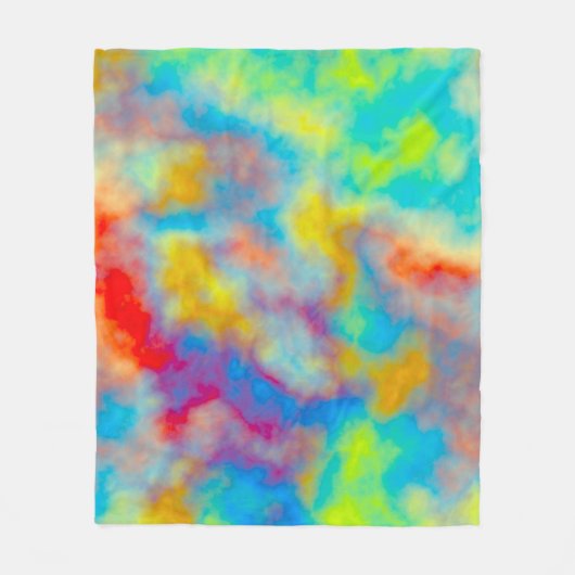 Kleurrijke wolken fleece deken (Voorkant)