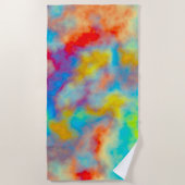 Kleurrijke wolken gooien kussen strandlaken (Voorkant)