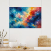 Kleurrijke Wolken in Beweging Poster (Keuken)