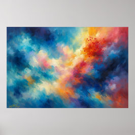 Kleurrijke Wolken in Beweging Poster