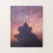 Kleurrijke wolken in de hemel tijdens zonsondergan legpuzzel (Verticaal)