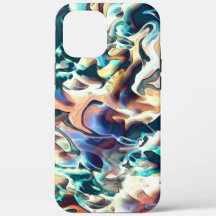 Kleurrijke wolken, in tinten gesneden, blauw en br