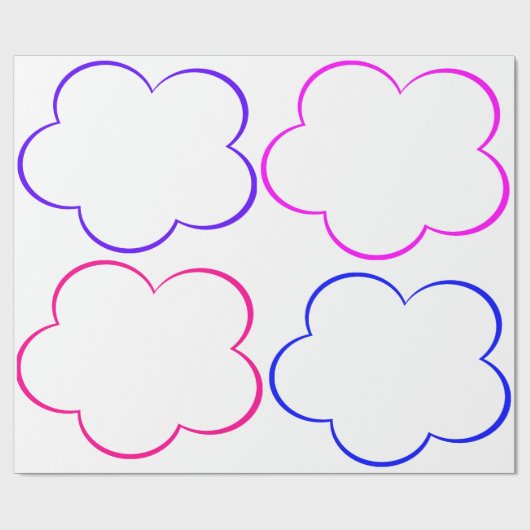 Kleurrijke wolken inpakpapier (Vlak)