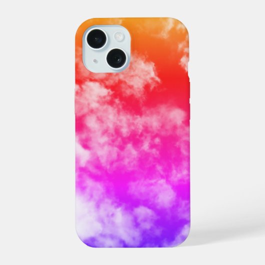Kleurrijke wolken - iPhone 15 case (Achterkant)