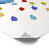 Kleurrijke wolken kinderkamer poster babykamer pri (Hoek)