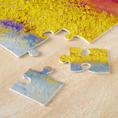 Kleurrijke wolken macro, inkt spatten. legpuzzel (Zijkant)