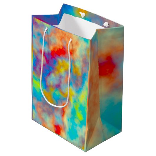 Kleurrijke wolken medium cadeauzakje (Voorkant Gekanteld)