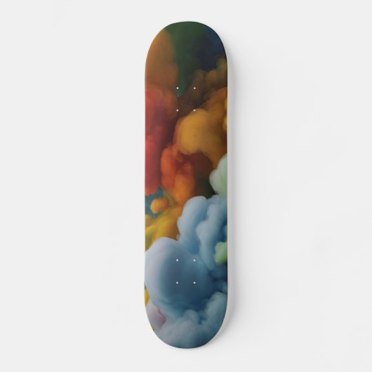 Kleurrijke Wolken Skateboard (Voorkant)