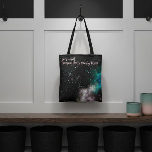 Kleurrijke Wolken Sterren In De Typografie Van De Tote Bag