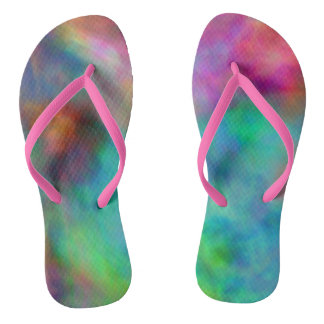 Kleurrijke wolken teenslippers