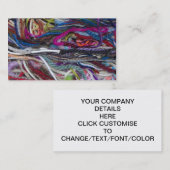 Kleurrijke wolvezels visitekaartje (Voorkant / Achterkant)