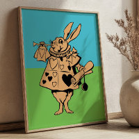 Kleurrijke Wonderland Konijn Illustratie Vintage