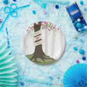 Kleurrijke Woodland bruiloft Papieren Bordje (Feest)