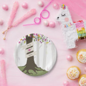 Kleurrijke Woodland bruiloft Papieren Bordje (Feest)