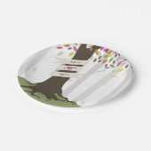 Kleurrijke Woodland bruiloft Papieren Bordje (Gekanteld)