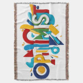 Kleurrijke woondecoratie deken (Voorkant Verticaal)