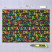 Kleurrijke woorden van liefde tissuepapier (Craft)