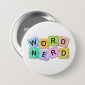 Kleurrijke Woordnerd Ronde Button 7,6 Cm (Voorkant /achterkant)
