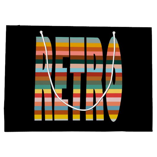 Kleurrijke Word Stripes van Retro Groot Cadeauzakje (Achterkant)