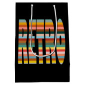 Kleurrijke Word Stripes van Retro Medium Cadeauzakje (Achterkant)