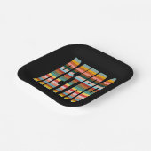 Kleurrijke Word Stripes van Retro Papieren Bordje (Gebogen)