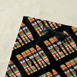 Kleurrijke Word Stripes van Retro Strandlaken