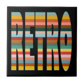 Kleurrijke Word Stripes van Retro Tegeltje (Voorkant)