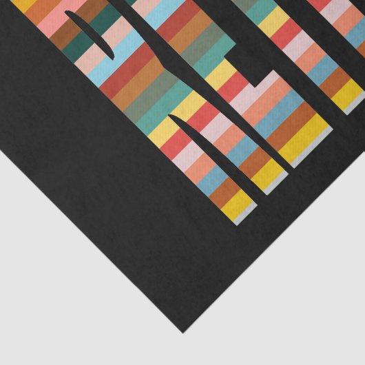 Kleurrijke Word Stripes van Retro Tissuepapier (Detail)