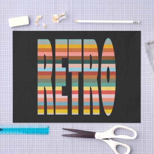 Kleurrijke Word Stripes van Retro Tissuepapier (Craft)