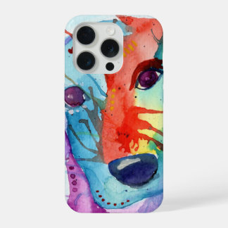 Kleurrijke worsthond iPhone 15 pro case